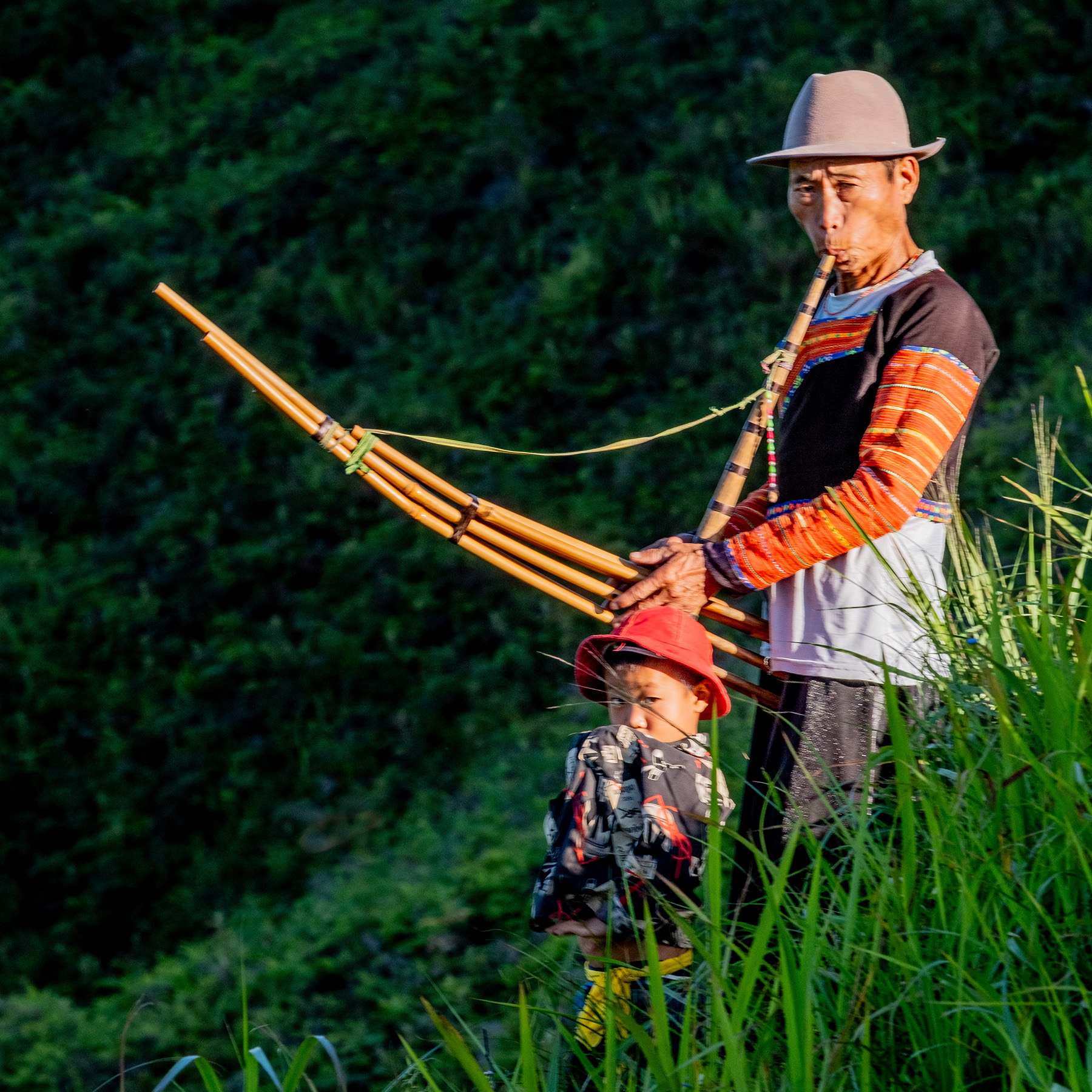 The musician and grandson